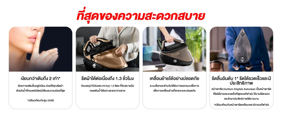 ค้นพบประสบการณ์รีดผ้าที่แสนง่ายไม่ยุ่งยาก